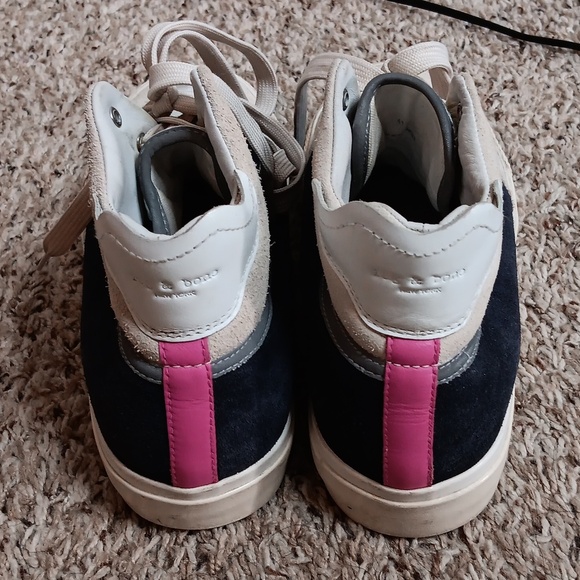 Rag & Bones RB Army High Suede Sneakers In Navy Combo Size 41 - Picture 3 of 8